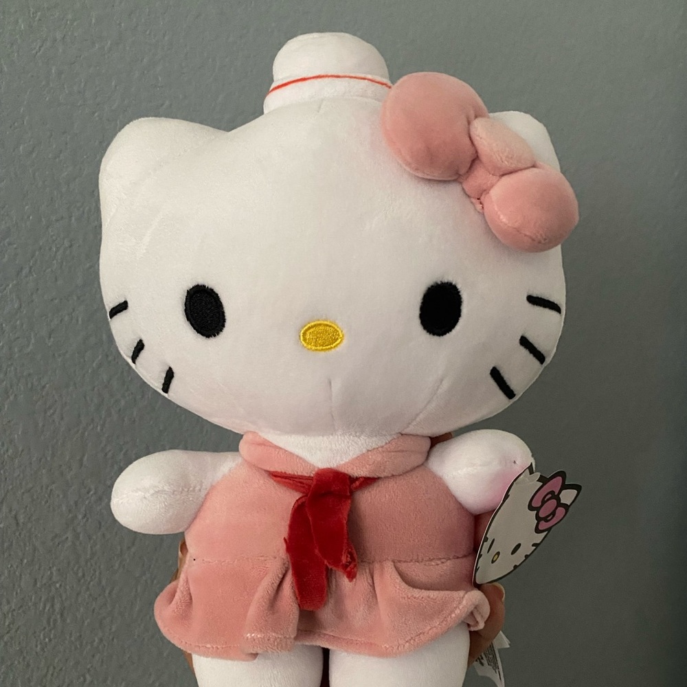 Hello Kitty Plush Toy with Pink Outfit
